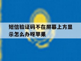 短信验证码不在屏幕上方显示怎么办呀苹果