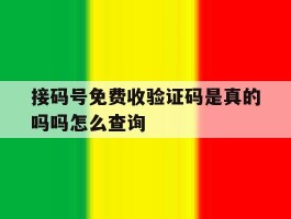 接码号免费收验证码是真的吗吗怎么查询的简单介绍