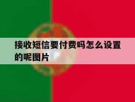 接收短信要付费吗怎么设置的呢图片