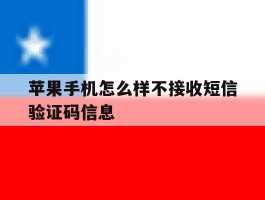 苹果手机怎么样不接收短信验证码信息