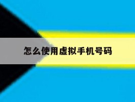 怎么使用虚拟手机号码