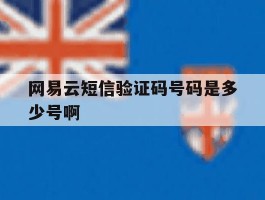 网易云短信验证码号码是多少号啊