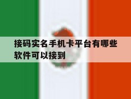 接码实名手机卡平台有哪些软件可以接到