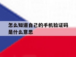 怎么知道自己的手机验证码是什么意思