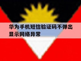 华为手机短信验证码不弹出显示网络异常