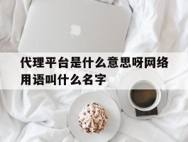 代理平台是什么意思呀网络用语叫什么名字的简单介绍