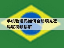 手机验证码如何自动填充密码呢视频讲解