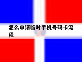 怎么申请临时手机号码卡流程