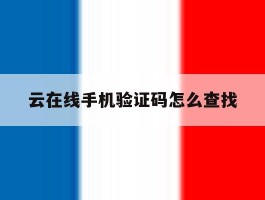 云在线手机验证码怎么查找