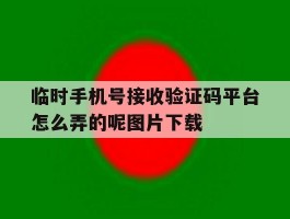 临时手机号接收验证码平台怎么弄的呢图片下载的简单介绍