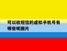 可以收短信的虚拟手机号有哪些呢图片