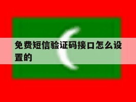 免费短信验证码接口怎么设置的的简单介绍