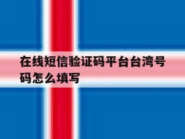 在线短信验证码平台台湾号码怎么填写