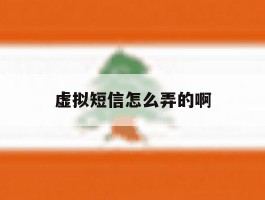 虚拟短信怎么弄的啊