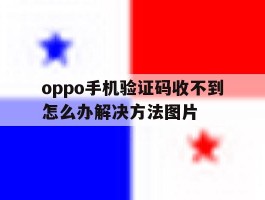 包含oppo手机验证码收不到怎么办解决方法图片的词条