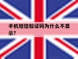 手机短信验证码为什么不显示?