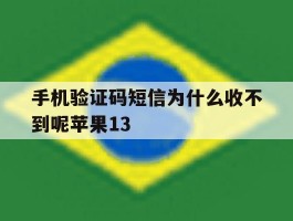 关于手机验证码短信为什么收不到呢苹果13的信息