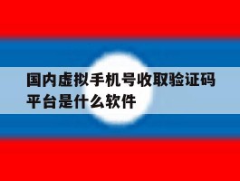 国内虚拟手机号收取验证码平台是什么软件的简单介绍