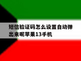 包含短信验证码怎么设置自动弹出来呢苹果13手机的词条