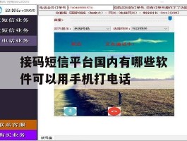 接码短信平台国内有哪些软件可以用手机打电话的简单介绍