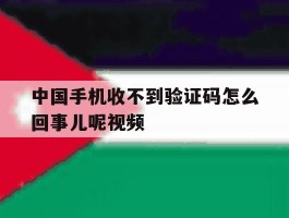 中国手机收不到验证码怎么回事儿呢视频