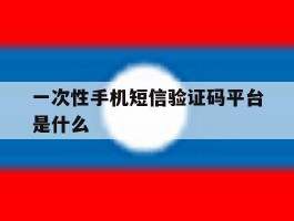 一次性手机短信验证码平台是什么