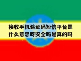接收手机验证码短信平台是什么意思呀安全吗是真的吗